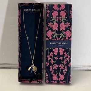 Lucky Brand semi precious accents long necklace snake NEW